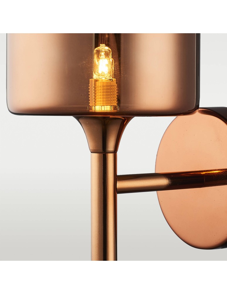 Kinkiety w stylu Modern Classic - CosmoLight Kinkiet COPENHAGEN W01066CU  Miedziany  - product kolory-swiatla.pl 2