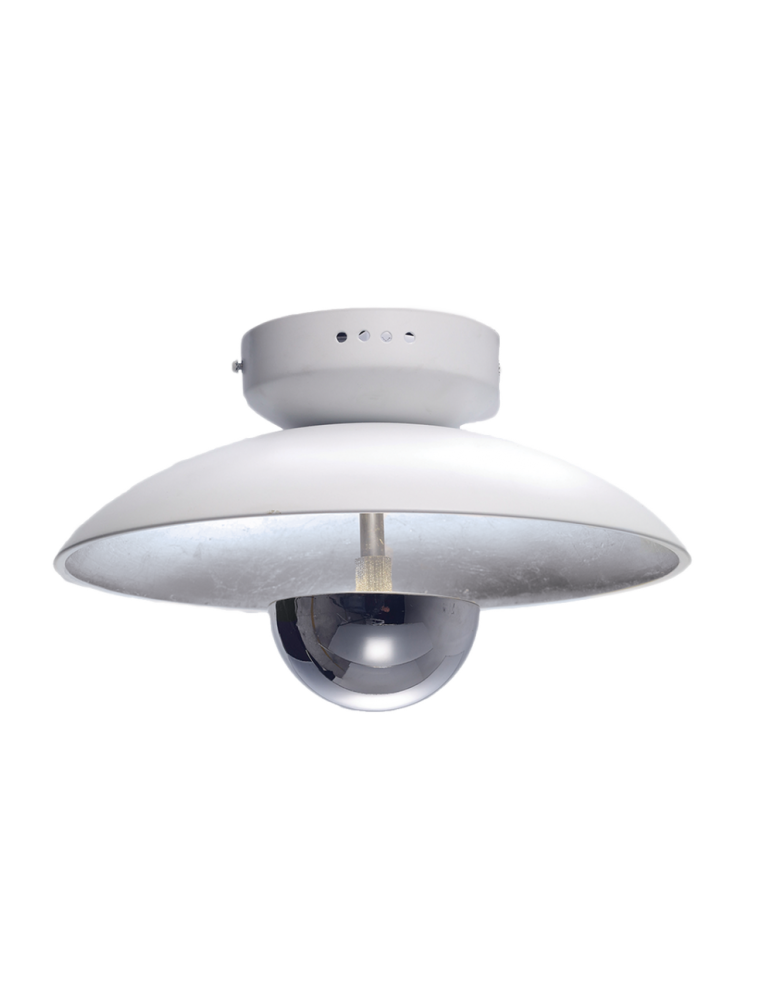 Lampy sufitowe loftowe - industrialne - CosmoLight Plafon SYDNEY C01048WH AG  Biały   Srebrny   Chrom  - produkt kolory-swiatla.pl 1