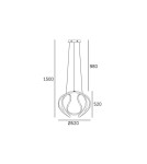 Lampy wiszące LED - CosmoLight Lampa wisząca TOKYO P01663CH Chrom - produkt 5