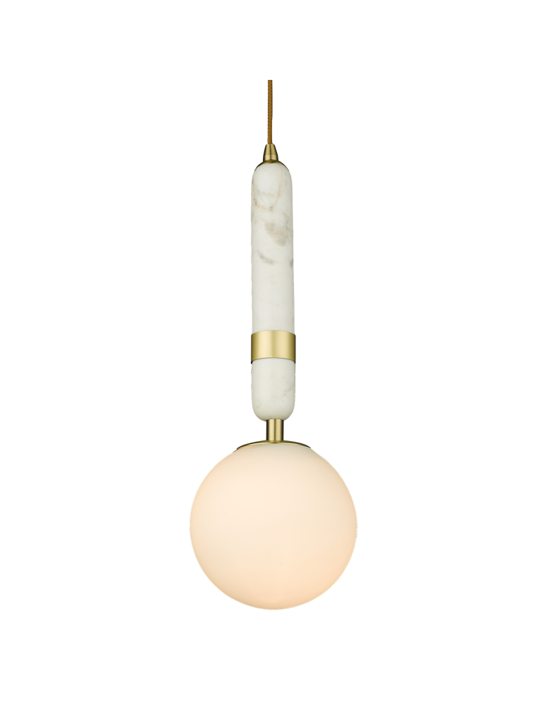 Lampy wiszące - CosmoLight Lampa wisząca LA SPEZIA P01329BR  Biały   Mosiądz  - produkt kolory-swiatla.pl 1