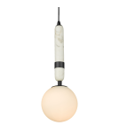 Lampy wiszące - CosmoLight Lampa wisząca LA SPEZIA P01336BK  Czarny   Biały  - product 1