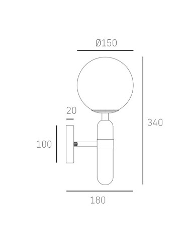 CosmoLight Kinkiet LA SPEZIA W01343BR  Biały   Mosiądz  - produkt 2