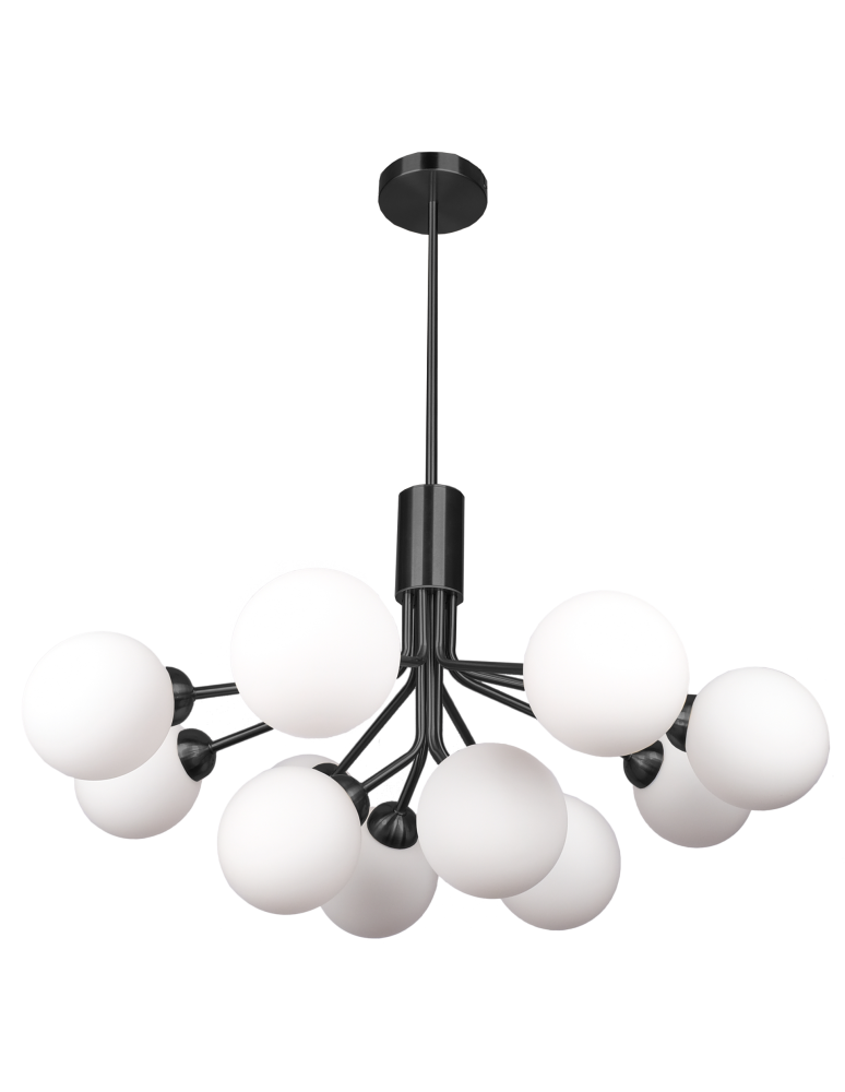 Lampy wiszące - CosmoLight Lampa wisząca CAPE TOWN P12299BK   Czarny  - produkt kolory-swiatla.pl 1
