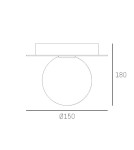Kinkiety kule - CosmoLight Kinkiet CAPE TOWN W01063BR Mosiądz - produkt 6
