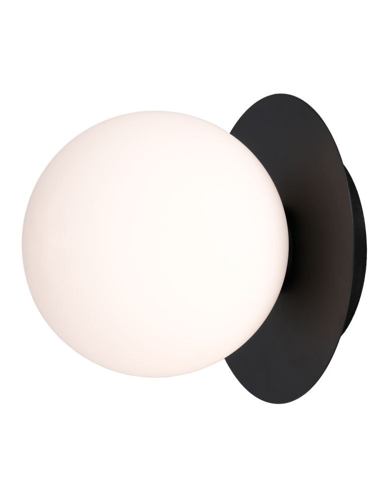 Kinkiety kule - CosmoLight Kinkiet CAPE TOWN W01834BK   Czarny  - produkt kolory-swiatla.pl 1
