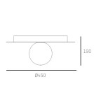 Lampy sufitowe - CosmoLight Plafon CAPE TOWN C01933BK   Czarny  - product 2
