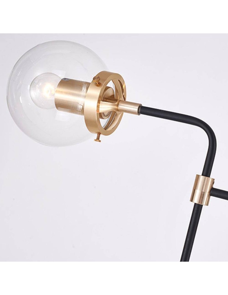 Lampy wiszące - CosmoLight Lampa wisząca BOSTON P12826BR  Czarny   Mosiądz  - produkt kolory-swiatla.pl 2