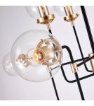 Lampy wiszące - CosmoLight Lampa wisząca BOSTON P12826BR  Czarny   Mosiądz  - produkt 3
