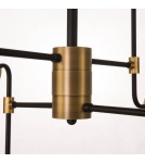 Lampy wiszące - CosmoLight Lampa wisząca BOSTON P08959BR  Czarny   Mosiądz  - produkt 3