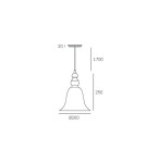 Lampy wiszące - CosmoLight Lampa wisząca PARIS P01789BK  Czarny  - produkt 4