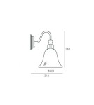 Kinkiety - CosmoLight Kinkiet PARIS W01796BK  Czarny  - produkt 4
