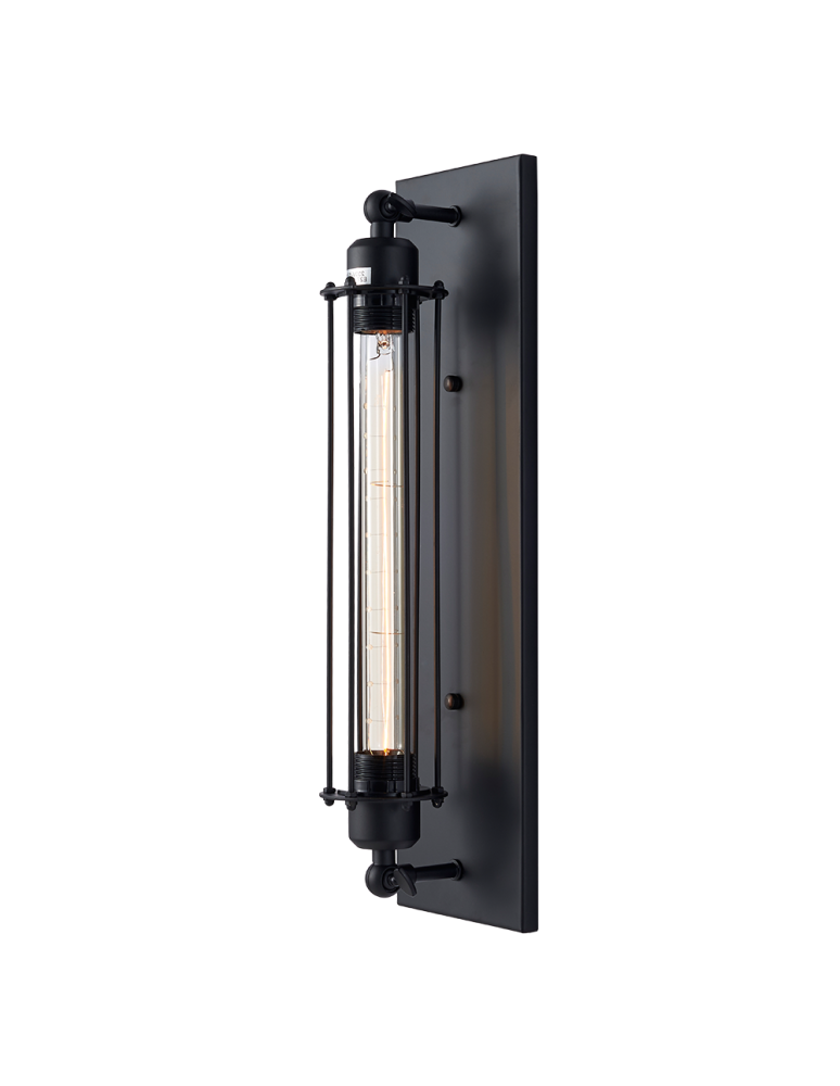 Kinkiety loftowe - industrialne - CosmoLight Kinkiet YORK W01307BK  Czarny  - produkt kolory-swiatla.pl 1
