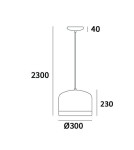 Lampy wiszące - CosmoLight Lampa wisząca TRONDHEIM P01086WH  Biały  - produkt 2
