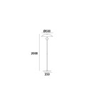 Lampy podłogowe - CosmoLight Lampa stojąca SYDNEY F01079WH AU Biały Złoty Chrom - produkt 5