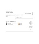 Kinkiety zewnętrzne - Azzardo ULF 2 IP44 2xGU10 Zewnętrzna Czarny Ścienna AZ4473 - produkt 6