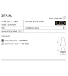 Kinkiety zewnętrzne - Azzardo ZITA XL IP54 LED 6W 450lm 3000K Zewnętrzna Jasny Szary Ścienna AZ2201 - product 2