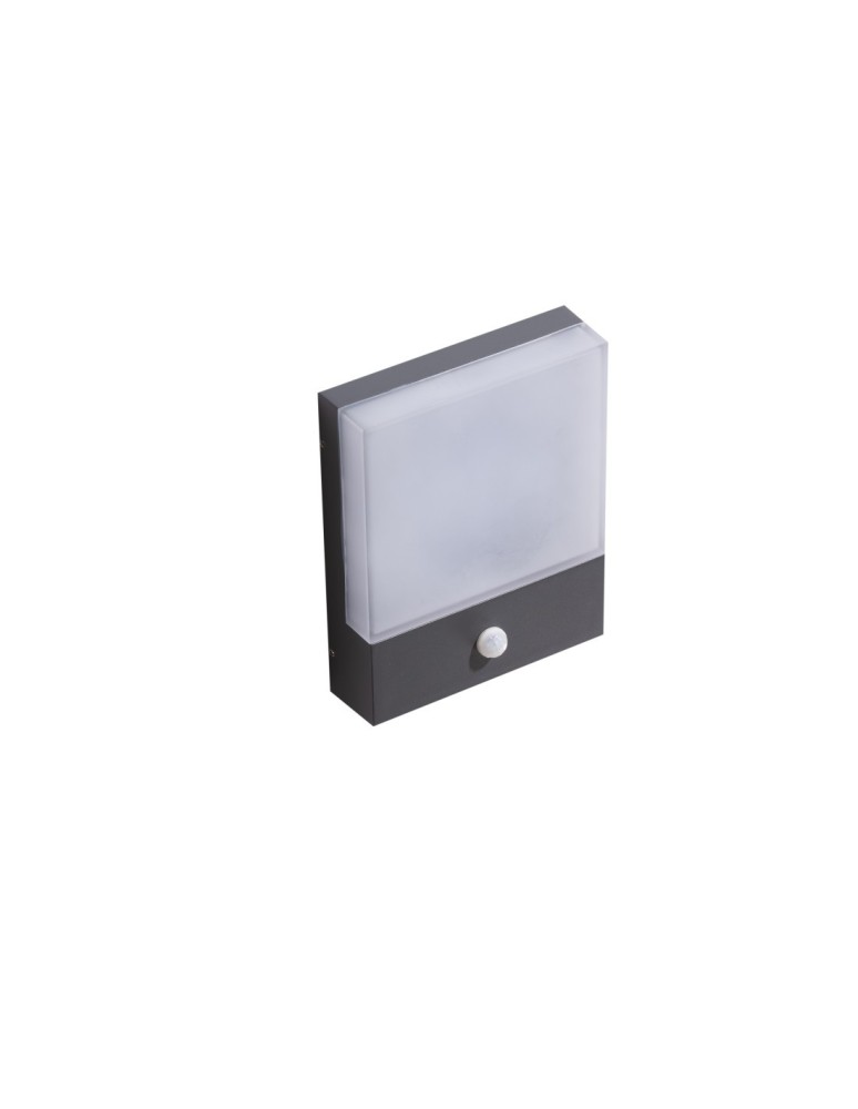 Lampy zewnętrzne z czujnikiem ruchu - Azzardo CIVITA IP54 LED SENSOR 12W 800lm 3000K Zewnętrzna Ciemny Szary Ścienna AZ4360 - produkt kolory-swiatla.pl 1
