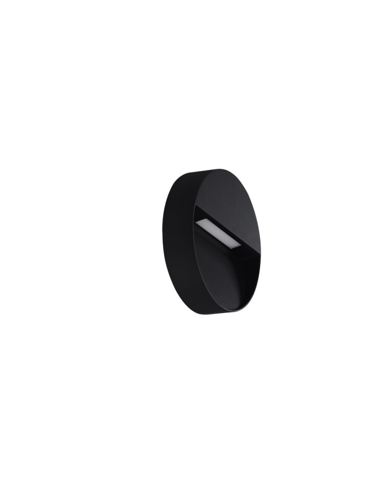 Lampy do oświetlania ścieżek - Azzardo CASORIA ROUND IP54 LED 6W 450lm 3000K Zewnętrzna Czarny Ścienna AZ4366 - produkt kolory-swiatla.pl 1