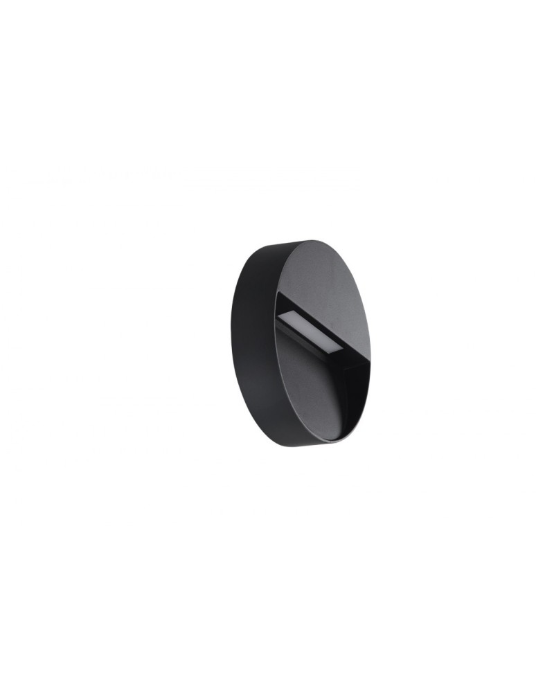 Lampy do oświetlania ścieżek - Azzardo CASORIA ROUND IP54 LED 6W 450lm 3000K Zewnętrzna Ciemny Szary Ścienna AZ4365 - produkt kolory-swiatla.pl 1
