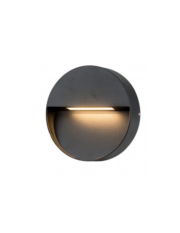Azzardo CASORIA ROUND IP54 LED 6W 450lm 3000K Zewnętrzna Ciemny Szary Ścienna AZ4365 - produkt 2