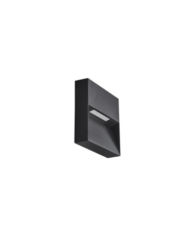 Azzardo CASORIA SQUARE IP54 LED 6W 450lm 3000K Zewnętrzna Ciemny Szary Ścienna AZ4367