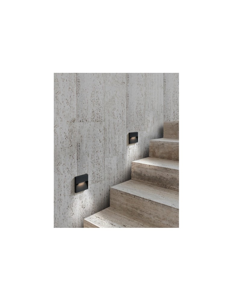 Azzardo CASORIA SQUARE IP54 LED 6W 450lm 3000K Zewnętrzna Ciemny Szary Ścienna AZ4367