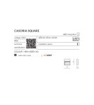 Lampy do oświetlania ścieżek - Azzardo CASORIA SQUARE IP54 LED 6W 450lm 3000K Zewnętrzna Ciemny Szary Ścienna AZ4367 - produkt 4
