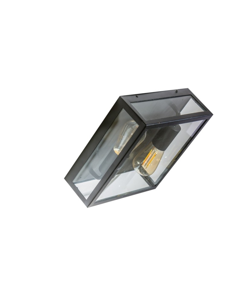 Azzardo NIKLAS IP44 LED 2xE27 Zewnętrzna Czarny Ścienna AZ4488