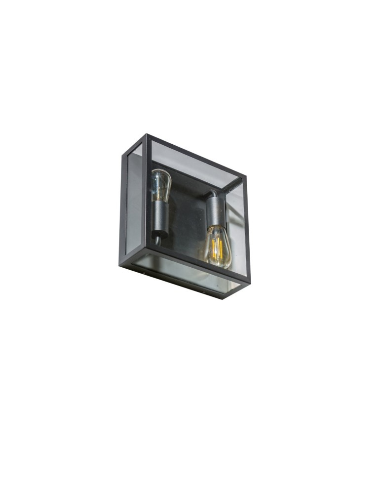 Azzardo NIKLAS IP44 LED 2xE27 Zewnętrzna Czarny Ścienna AZ4488