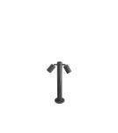Lampy ogrodowe stojące - Azzardo ROLF 2 500 IP44 2xGU10 Zewnętrzna Ciemny Szary Stojąca AZ4457 - product 1