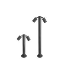 Lampy ogrodowe stojące - Azzardo ROLF 2 500 IP44 2xGU10 Zewnętrzna Ciemny Szary Stojąca AZ4457 - product 2