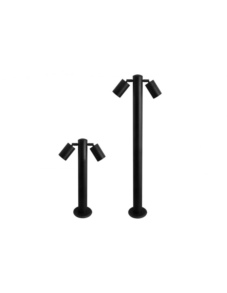 Lampy ogrodowe stojące - Azzardo ROLF 2 900 IP44 2xGU10 Zewnętrzna Czarny Stojąca AZ4458 - product kolory-swiatla.pl 2