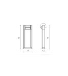 Lampy ogrodowe stojące - Azzardo FRAME 70 IP54 LED 8W 800lm 3000K Zewnętrzna Czarny Stojąca AZ4305 - product 2