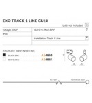 Lampy do szynoprzewodów 1 fazowych - Azzardo EXO TRACK 1 LINE 1xGU10 Biały Reflektor Do Szynoprzewodu 1F AZ4661 - produkt 4