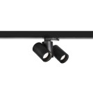 Lampy do szynoprzewodów 3 fazowych - Azzardo MEGARA TRACK 3 LINE 2xGU10 Czarny Reflektor Do Szynoprzewodu 3F AZ4443 - product 1