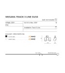 Lampy do szynoprzewodów 3 fazowych - Azzardo MEGARA TRACK 3 LINE 2xGU10 Biały Reflektor Do Szynoprzewodu 3F AZ4442 - product 2