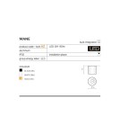 Oprawy sufitowe LEDowe - Azzardo MANE LED 20W 1600lm 3000K Biały Sufitowa AZ4152 - produkt 4