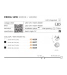 Reflektory wpuszczane w sufit - Azzardo FRIDA LED 12W 1100lm 4000K Biały Wpuszczana AZ4530 - produkt 5