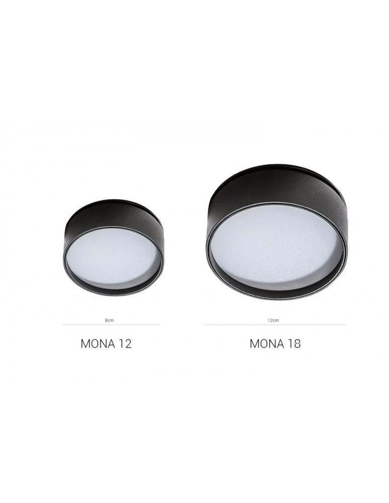 Reflektory wpuszczane w sufit - Azzardo MONA SPOT LED 12W 800lm 3000K Czarny Wpuszczana AZ4531 - produkt kolory-swiatla.pl 6