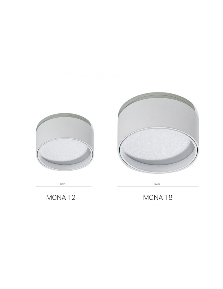 Reflektory wpuszczane w sufit - Azzardo MONA SPOT LED 12W 800lm 3000K Biały Wpuszczana AZ4532 - produkt kolory-swiatla.pl 5