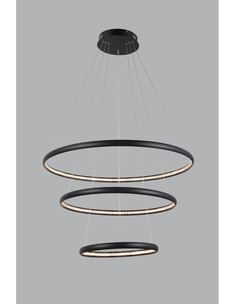 AZzardo BRIGHTON 3 LED 55W 3300lm 3000K Czarny Wisząca AZ4428 AZzardo BRIGHTON 3 LED 55W 3300lm 3000K Czarny Wisząca AZ4428