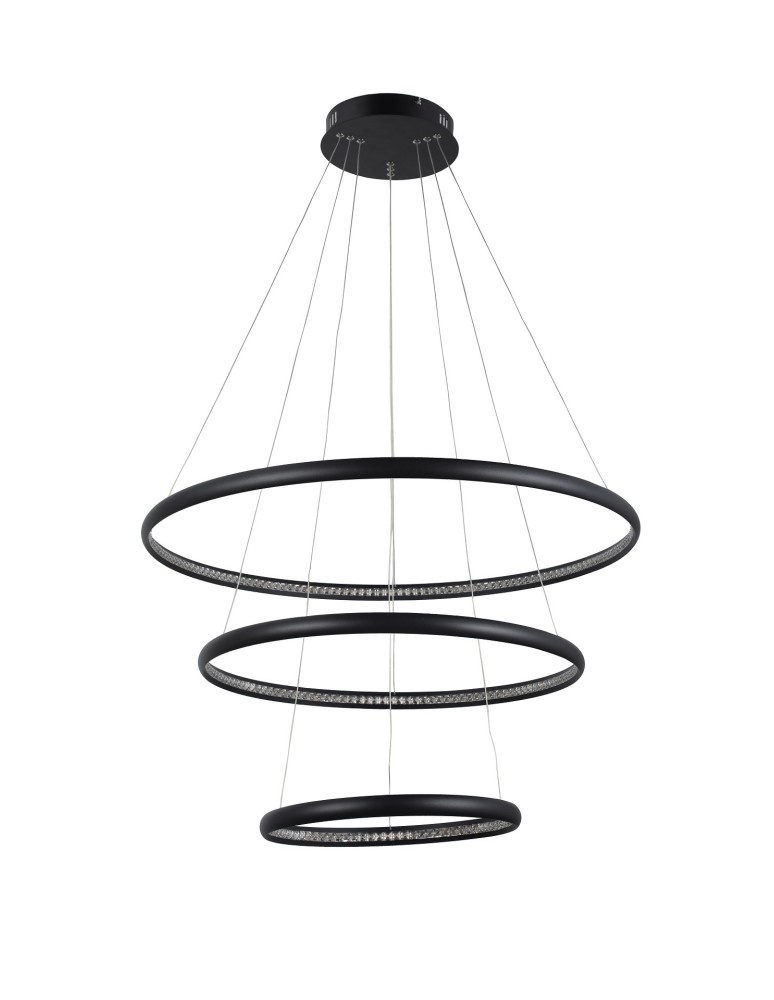 AZzardo BRIGHTON 3 LED 55W 3300lm 3000K Czarny Wisząca AZ4428 AZzardo BRIGHTON 3 LED 55W 3300lm 3000K Czarny Wisząca AZ4428