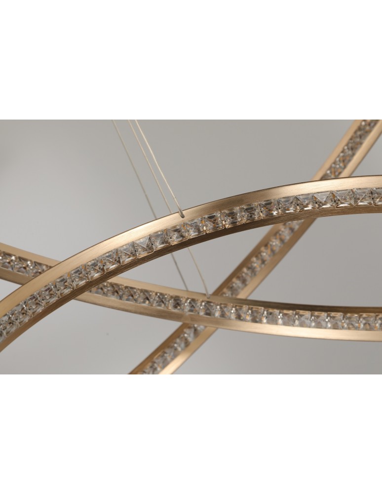 AZzardo BRIGHTON 3 LED 55W 3300lm 3000K Złoty Wisząca AZ4429 AZzardo BRIGHTON 3 LED 55W 3300lm 3000K Złoty Wisząca AZ4429