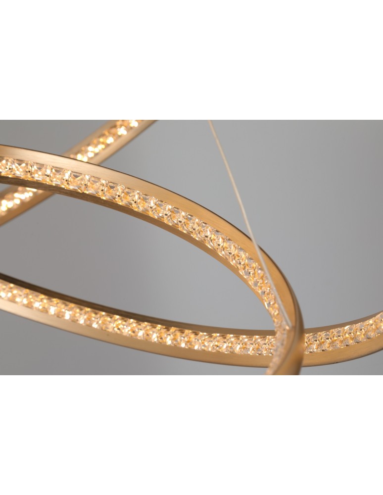 AZzardo BRIGHTON 3 LED 55W 3300lm 3000K Złoty Wisząca AZ4429 AZzardo BRIGHTON 3 LED 55W 3300lm 3000K Złoty Wisząca AZ4429