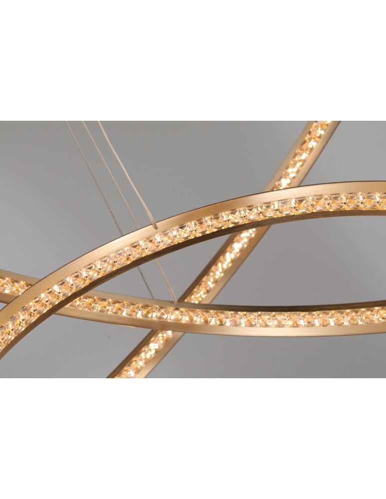 AZzardo BRIGHTON 3 LED 55W 3300lm 3000K Złoty Wisząca AZ4429 AZzardo BRIGHTON 3 LED 55W 3300lm 3000K Złoty Wisząca AZ4429