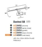 Azzardo DAVINCI 58 LED 10W 700lm 3000K Czarny mat Ścienna AZ4263 Azzardo DAVINCI 58 LED 10W 700lm 3000K Czarny mat Ścienna AZ4263
