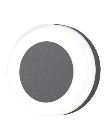 Azzardo ENOK ROUND IP54 LED 9W 700lm 3000K Zewnętrzna Ciemny Szary Ścienna AZ4460