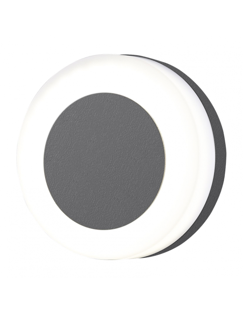 Azzardo ENOK ROUND IP54 LED 9W 700lm 3000K Zewnętrzna Ciemny Szary Ścienna AZ4460
