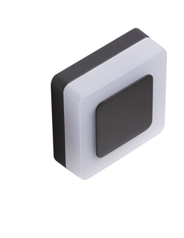 Azzardo ENOK SQUARE IP54 LED 9W 700lm 3000K Zewnętrzna Ciemny Szary Ścienna AZ4461