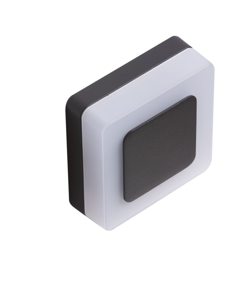 Azzardo ENOK SQUARE IP54 LED 9W 700lm 4000K Zewnętrzna Ciemny Szary Ścienna AZ4462